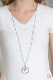 Paparazzi Necklace - Chicly Geocentric - Silver
