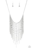 Paparazzi Necklace - First Class Fringe - Silver