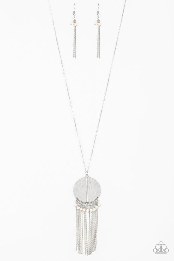 Paparazzi Necklace - Get A ROAM! - White