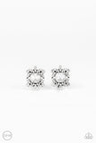 Paparazzi Earring - First-Rate Famous - White Clip-On