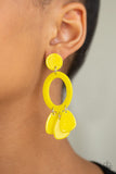 Paparazzi Earring - Sparkling Shores - Yellow