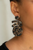 Paparazzi Earring - In The HAUTE Seat - Black