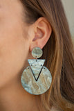 Paparazzi Earring - Head Under WATERCOLORS - Blue