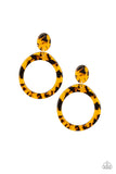 Paparazzi Earring - Fish Out Of Water - Yellow