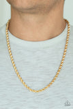 Paparazzi Necklace - Double Dribble - Gold