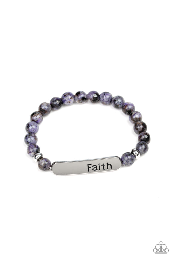 Paparazzi Bracelet - Faith In All Things - Purple