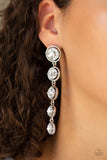 Paparazzi Earring - Drippin In Starlight - White