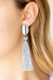 Paparazzi Earring - Va Va PLUME - Silver