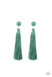 Paparazzi Earring - Tightrope Tassel - Green