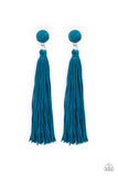 Paparazzi Earring - Tightrope Tassel - Blue