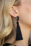 Paparazzi Earring - Va Va PLUME - Black