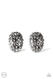 Paparazzi Earring - Daring Dazzle - Black Clip-On