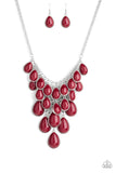 Paparazzi Necklace - Shop Til You TEARDROP - Red