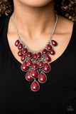Paparazzi Necklace - Shop Til You TEARDROP - Red