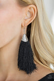 Paparazzi Earring - Tassel Temptress - Black
