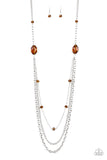 Paparazzi Necklace - Dare to Dazzle - Brown