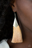 Paparazzi Earring - In Full PLUME - Brown