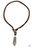 Paparazzi Necklace - That QUILL Be The Day - Brown