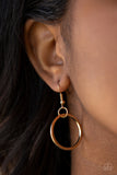 Paparazzi Necklace - Natural-Born RINGLEADER - Gold