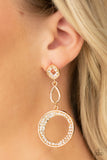 Paparazzi Earring - On The Glamour Scene - Gold