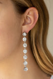 Paparazzi Earring - Dazzling Debonair - White