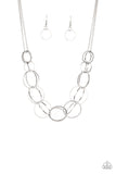 Paparazzi Necklace - Space Walk - Silver