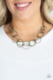 Paparazzi Necklace - Space Walk - Brass