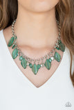Paparazzi Necklace - Malibu Ice - Green