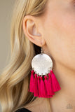 Paparazzi Earring - Tassel Tribute - Pink