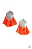 Paparazzi Earring - Tassel Tribute - Orange