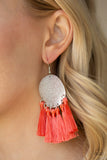 Paparazzi Earring - Tassel Tribute - Orange
