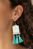 Paparazzi Earring - Tassel Retreat - Blue
