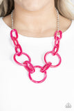 Paparazzi Necklace - Turn Up The Heat - Pink