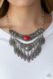 Paparazzi Necklace - Island Queen - Red