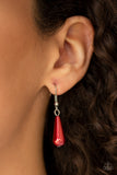 Paparazzi Necklace - Fleur de Fringe - Red