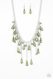 Paparazzi Necklace - Fleur de Fringe - Green