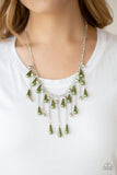 Paparazzi Necklace - Fleur de Fringe - Green