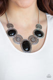 Paparazzi Necklace - The Medallion-aire - Black