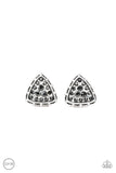Paparazzi Earring - Rebel Rapture - Black Clip-On