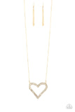 Paparazzi Necklace - Pull Some HEART-strings - Gold