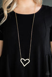 Paparazzi Necklace - Pull Some HEART-strings - Gold