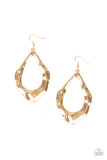 Paparazzi Earring - Industrial Imperfection - Gold