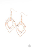 Paparazzi Earring - Asymmetrical Allure - Rose Gold