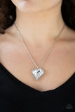 Paparazzi Necklace - Heart Flutter - White
