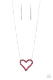 Paparazzi Necklace - Pull Some HEART-strings - Red