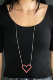 Paparazzi Necklace - Pull Some HEART-strings - Red