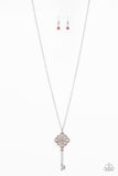 Paparazzi Necklace - Unlocked - Pink