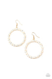 Paparazzi Earring - Pearl Palace - Gold