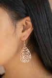 Paparazzi Earring - Divine Vine - Rose Gold