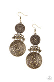 Paparazzi Earring - Garden Adventure - Brass